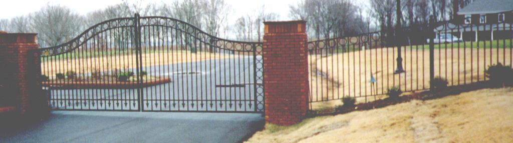 wrought iron gate gated subdivision