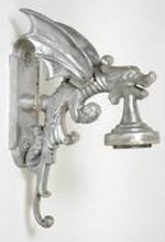 cast aluminum gargoyle wall mount lamp for outdoor or indoor use