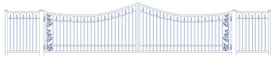 wrought iron gate AutoCad drawing
