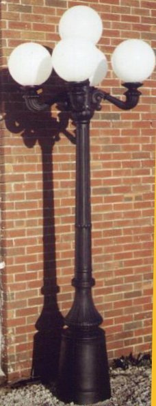 five light victorian street lamp post