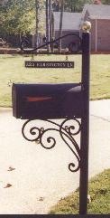 hand forged wrought iron mailbox post