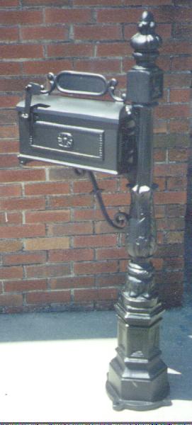 cast aluminum mailbox stand