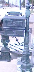 barcelona mailbox with newspaper holder
