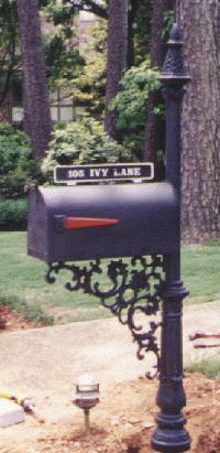 cast iron mailbox post