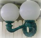 victorian twin sconce with round globes