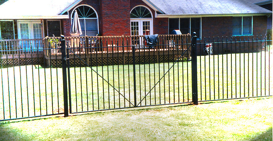 residential ornamental iron fence and gates
