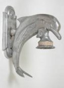 cast aluminum dolphins lamp