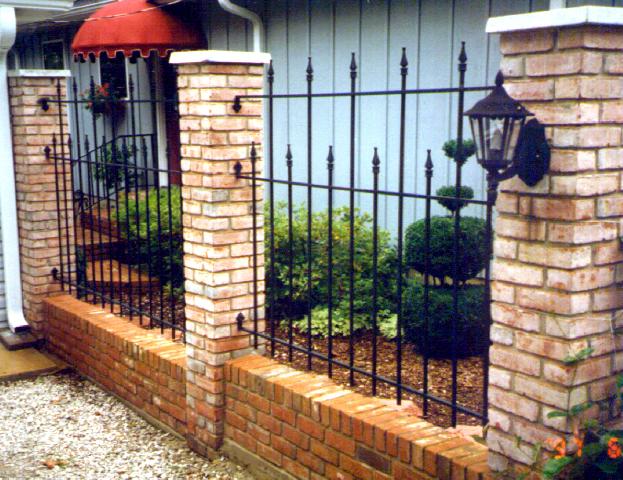 wrought iron fence with cast iron spears