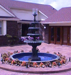 5 tier cast aluminum swan fountain, model 4499