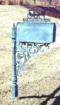 cast iron mailbox post