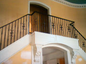 custom radius wrought iron stair railing
