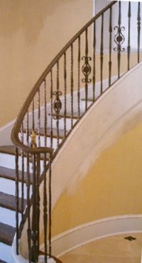 curved interior railing